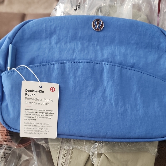 lululemon athletica Handbags - SOLD...NWT Llulemon Blue Double-Zip Pouch